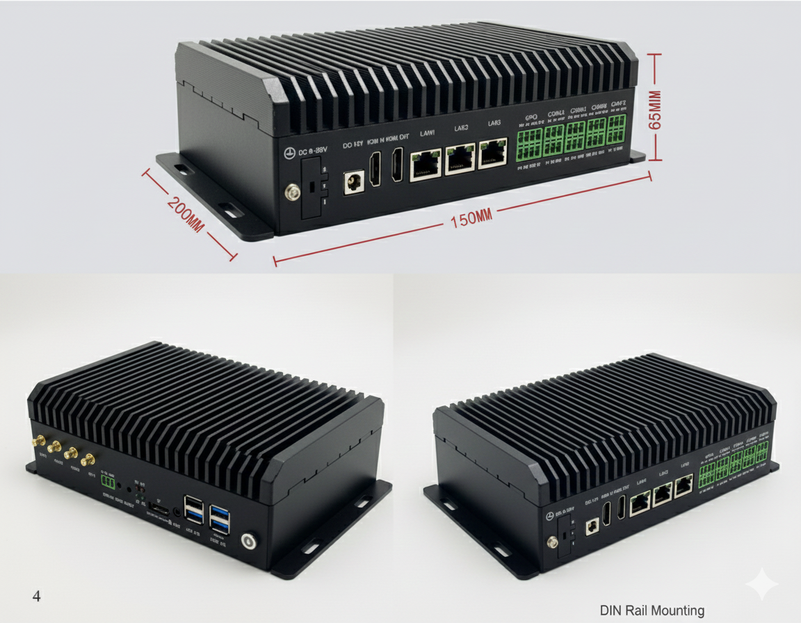 AE-3588BT industrial embedded computer with RK3588 NPU for SLAM navigation and perception