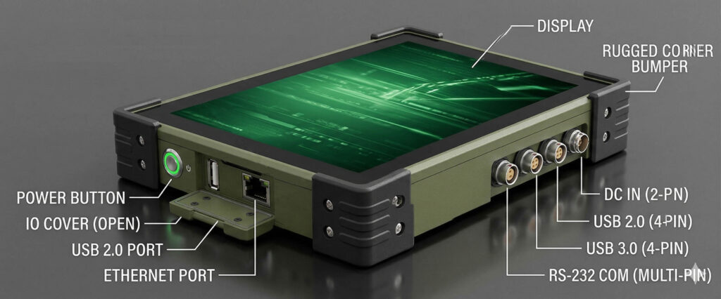 RU-1010BT-A01 Rugged Industrial Touch Panel Computer with Aviation Connectors overview