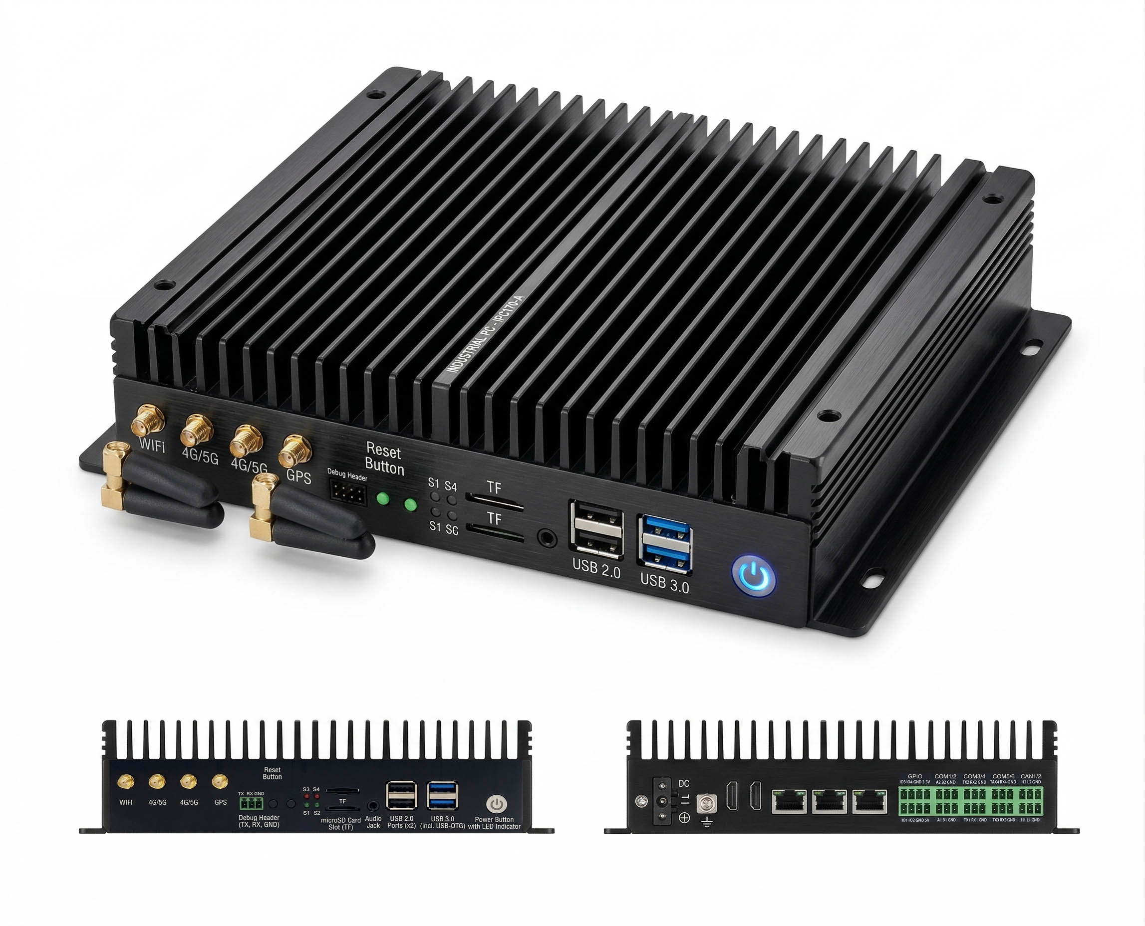 AE-3588BT | 58 TOPS RK3588J Isolated Industrial Edge AI Box