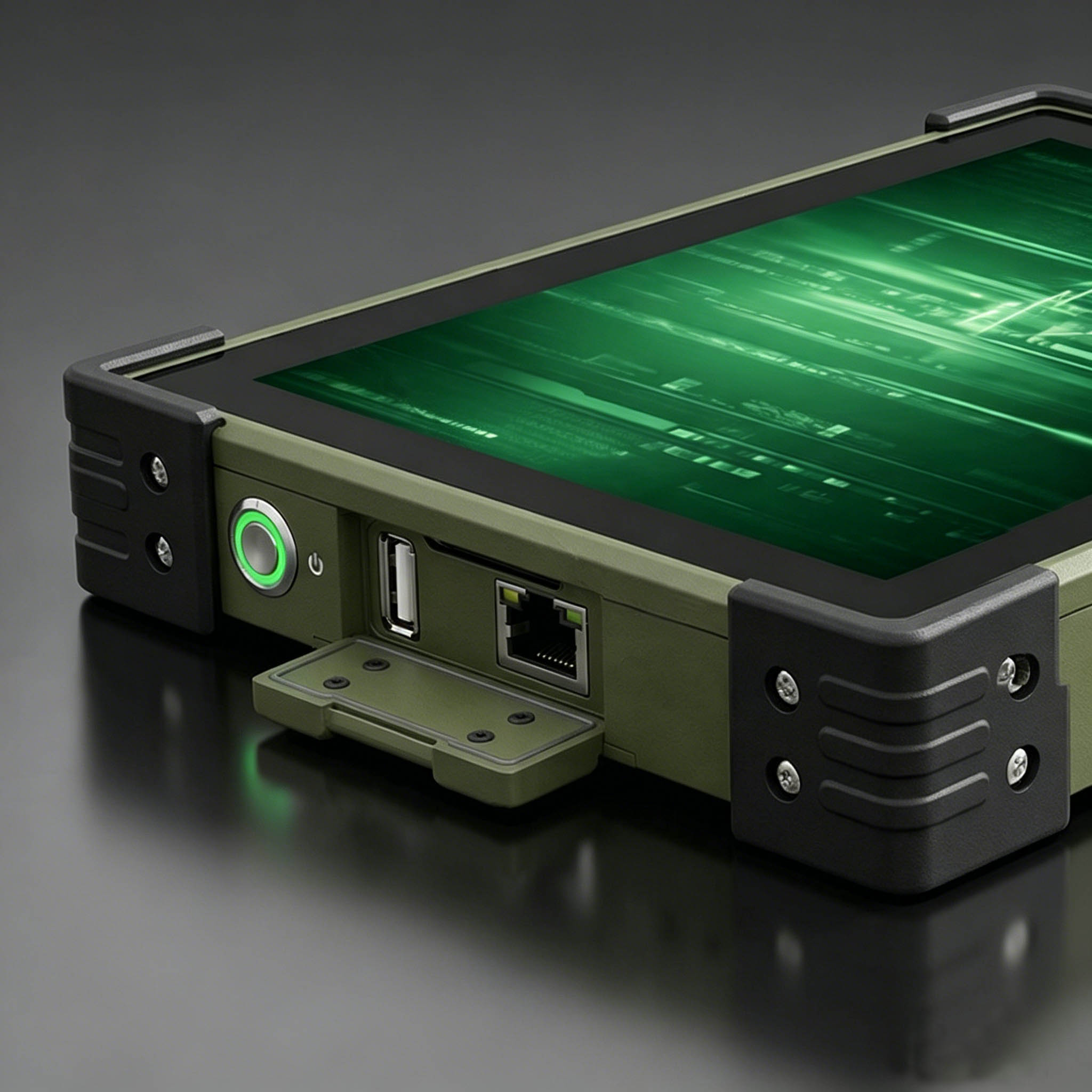 RU-1010BT-A01 Rugged Industrial Touch Panel Computer with Aviation Connectors"