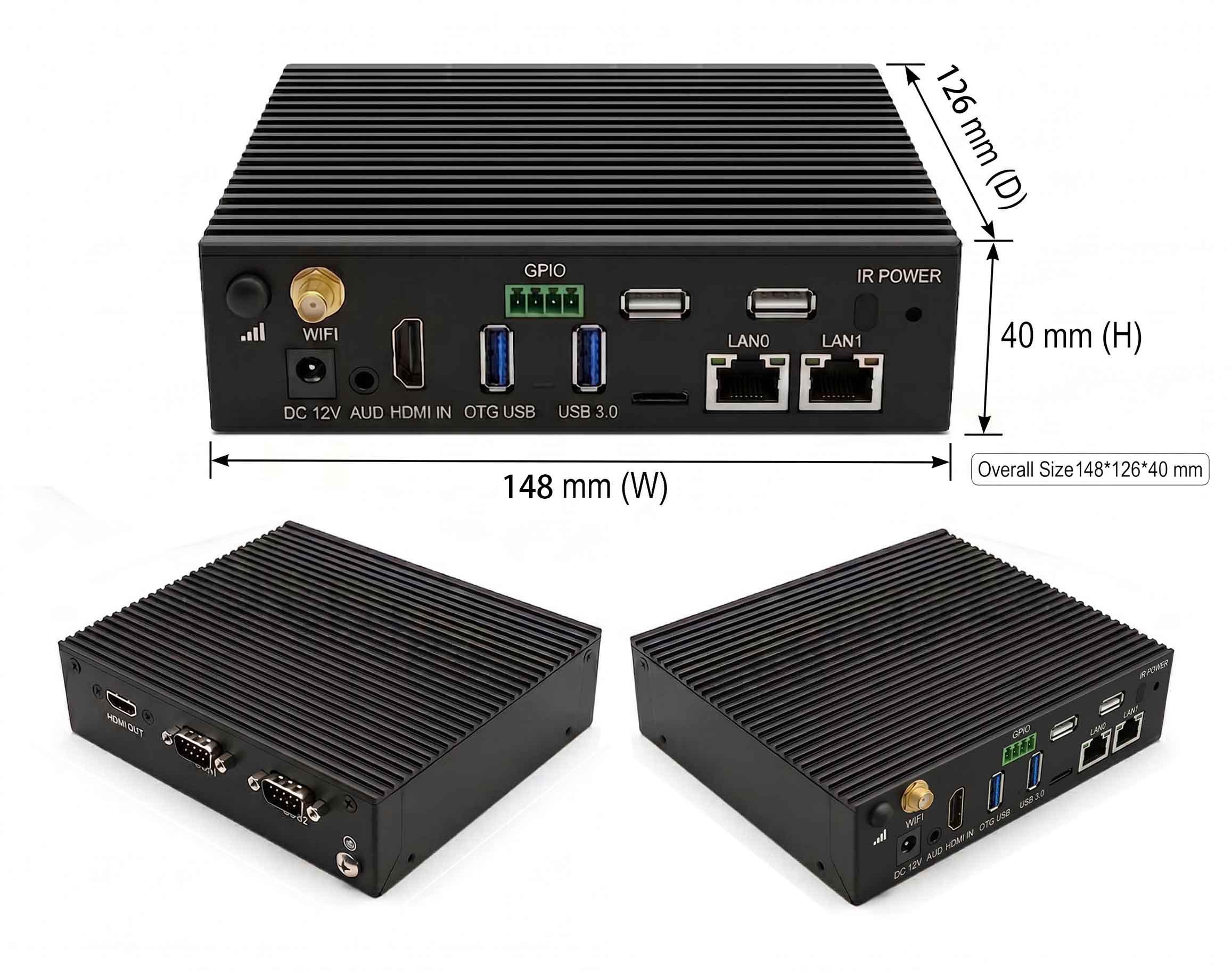 AE-3588LBT 32 TOPS RK3588 Edge AI Box