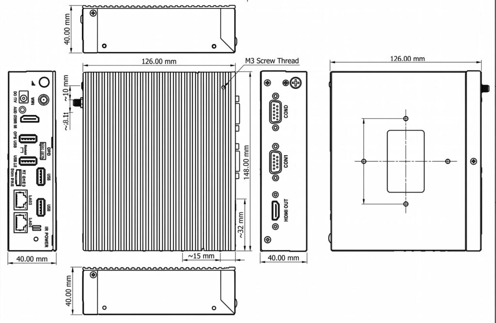 AE-3588LBT 32 tops rk3588 edge computer