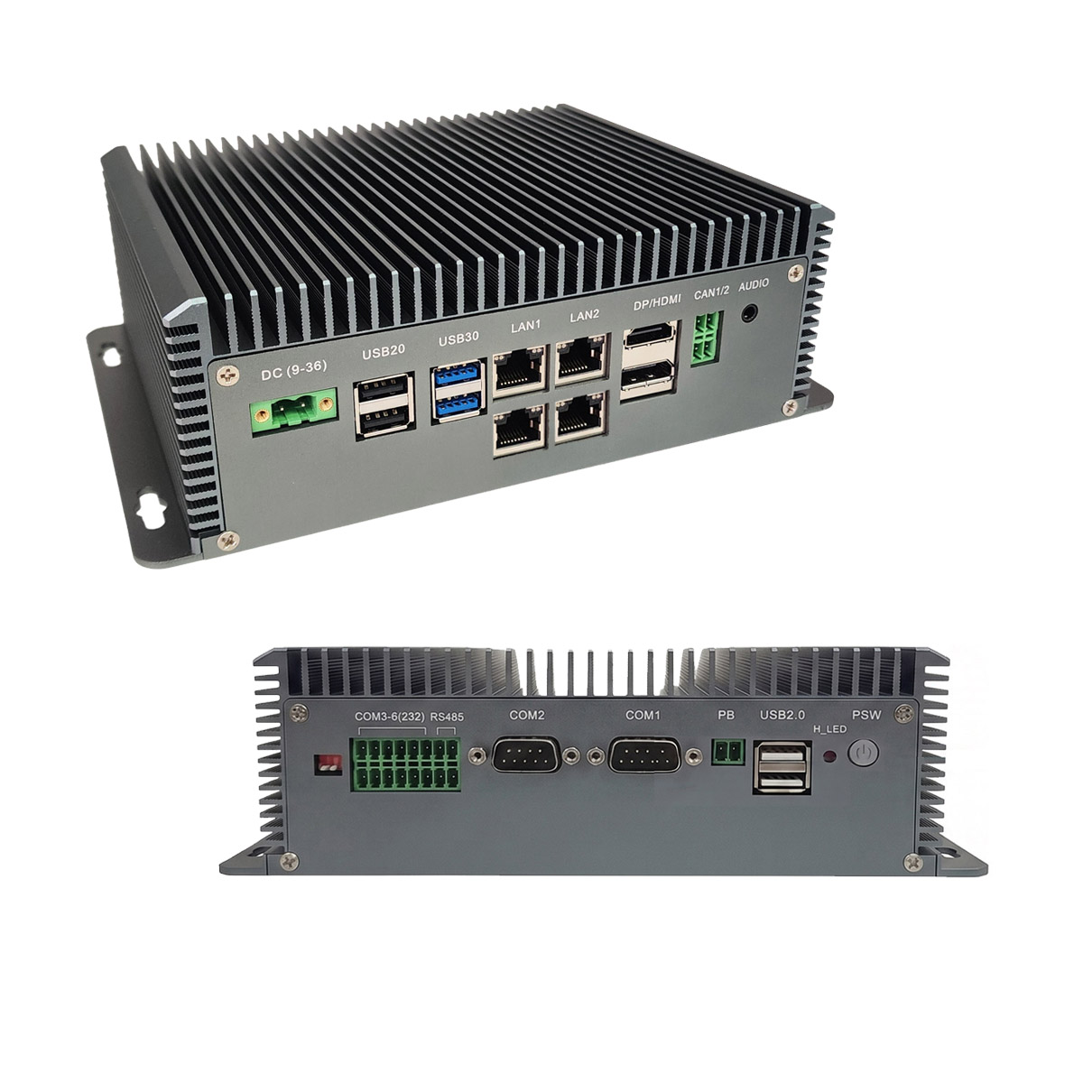 AX-134BT Fanless Embedded PC 4 rj45 6 com