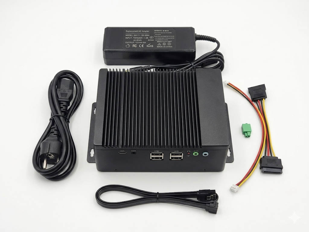 BITECH AX-422HBT Fanless Industrial PC with J6412 Quad-Core for Machine Control