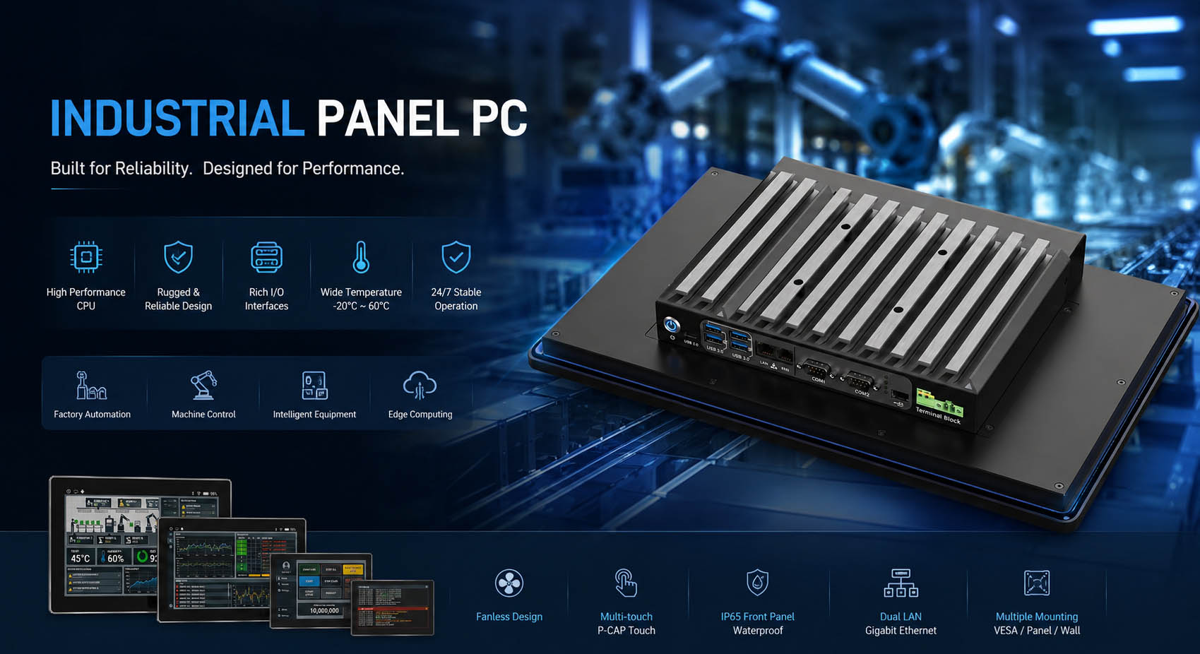 AP-AR1DS03 | Flagship 6.0 TOPS RK3588 Edge AI Panel PC | BITECH
