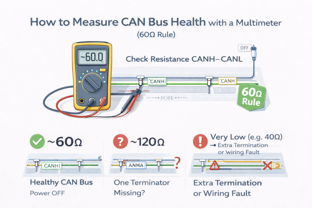How to Measure CAN Bus Health with a Multimeter (60Ω Rule)-Bitech