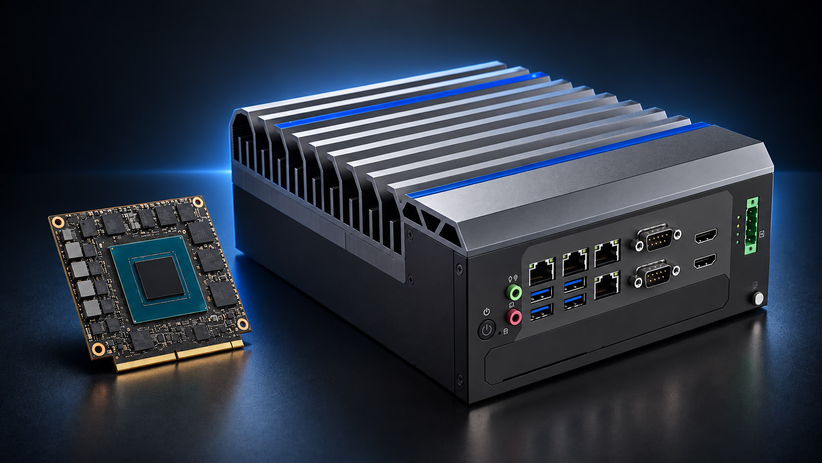 AE-760EBT Core i9 NVIDIA® RTX MXM Industrial Edge AI PC