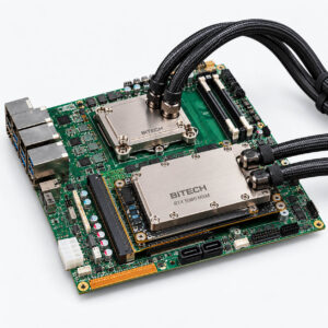 AE-960EBT liquid-cooled RTX MXM industrial edge AI computer with remote radiator