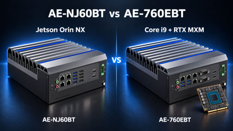 AE-NJ60BT vs AE-760EBT NVIDIA Jetson Orin NX vs x86 RTX MXM Edge AI Platforms