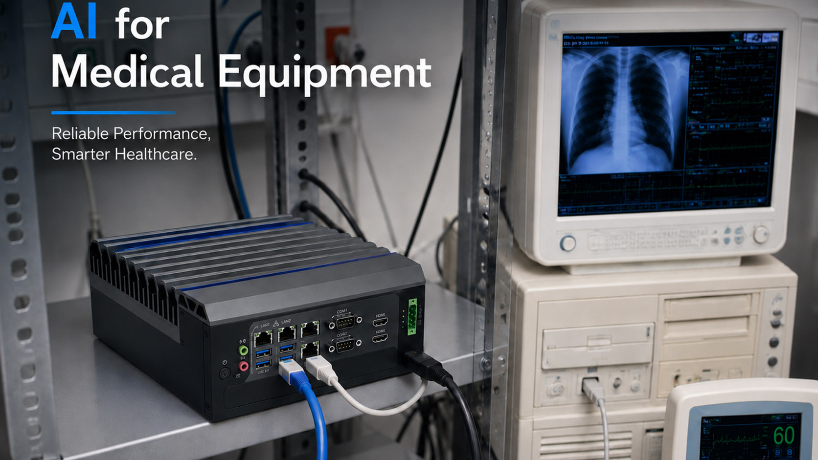 Four-layer medical AI retrofit — legacy equipment, integration layer, edge AI, clinical workflow-BITECH
