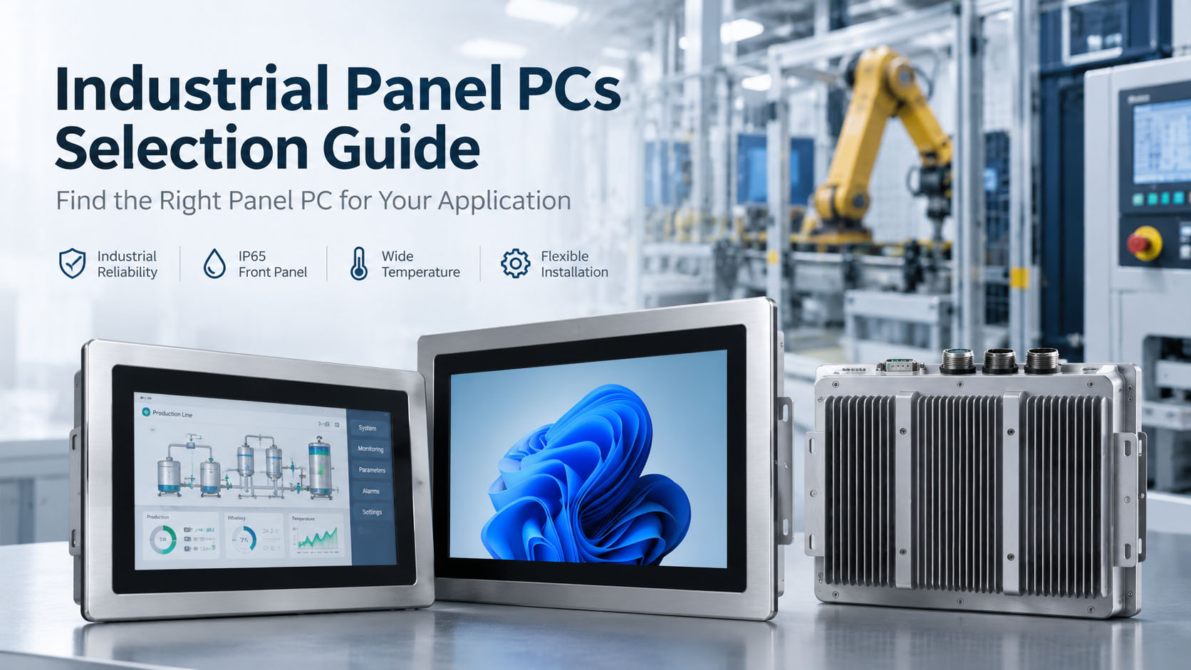 Industrial panel pcs IP65 Wide temperature