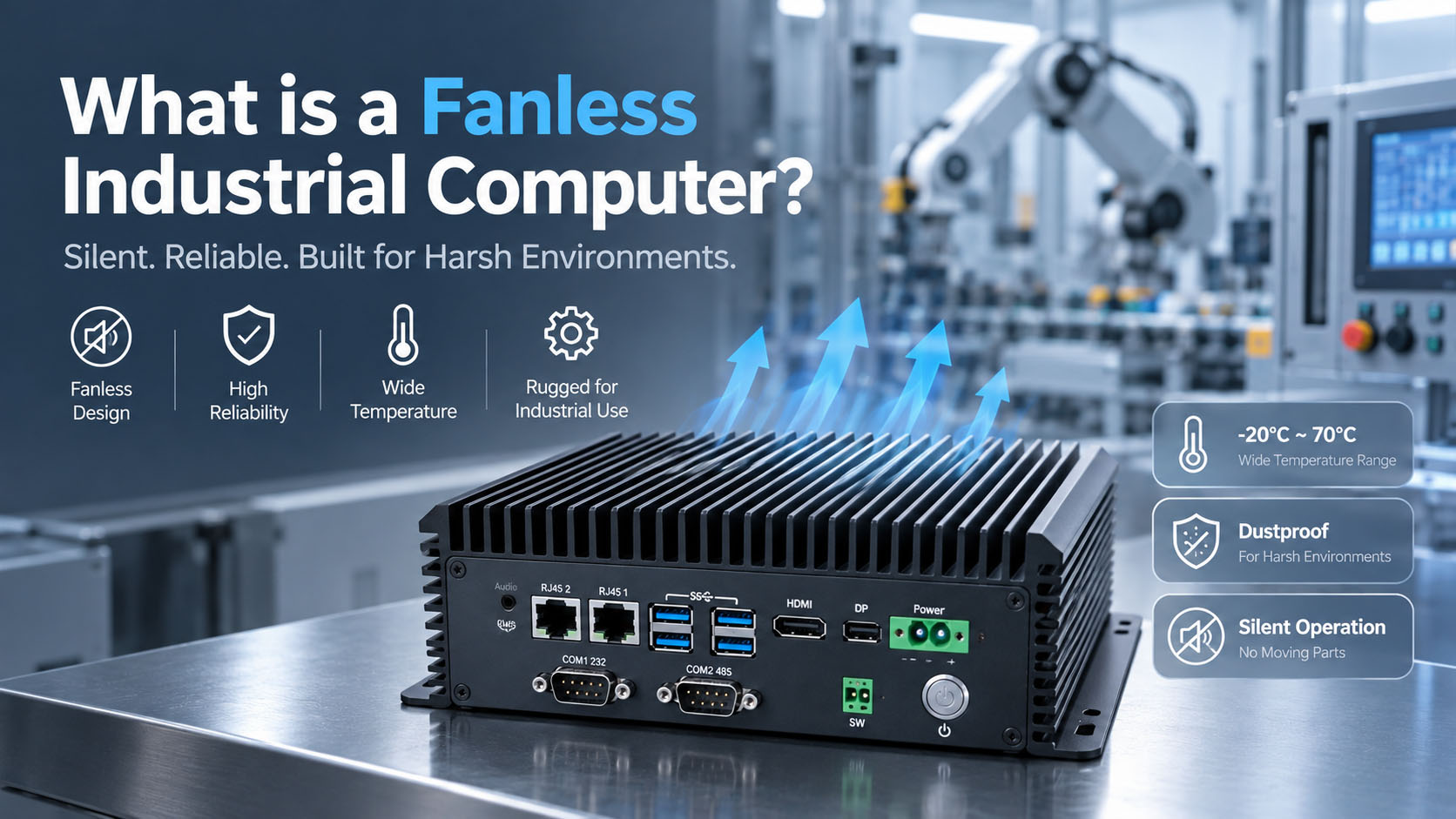 what is fanless industrial computer