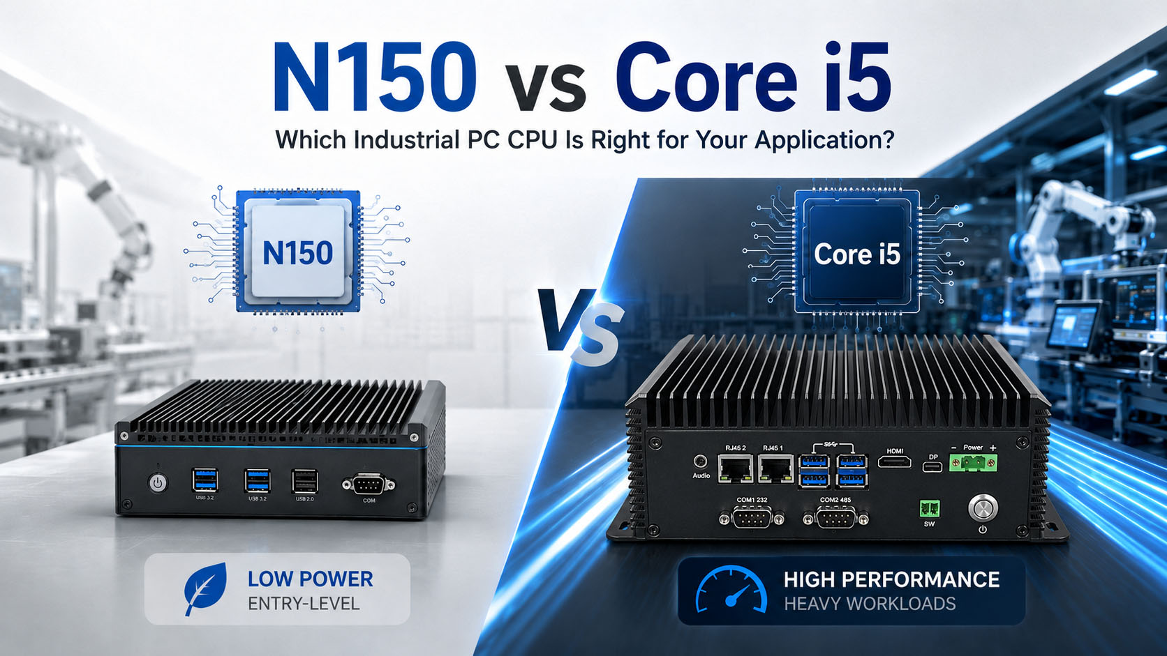 which industrial PC CPU is right for your application N150 or Core i5